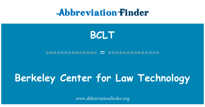 BCLT: Berkeley Center for lov teknologi