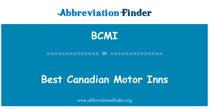 BCMI: Best Canadian Motor Inns