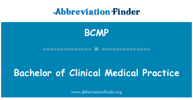 BCMP: Baċellerat tal-prattika klinika medika