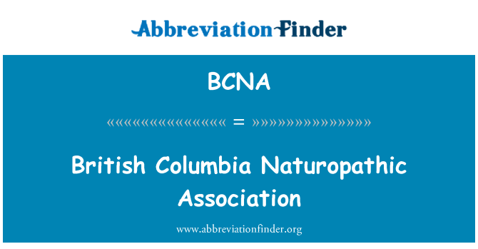 BCNA: Assoċjazzjoni Naturopathic tal-British Columbia