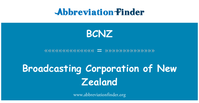 BCNZ: Vysílání Corporation z Nového Zélandu