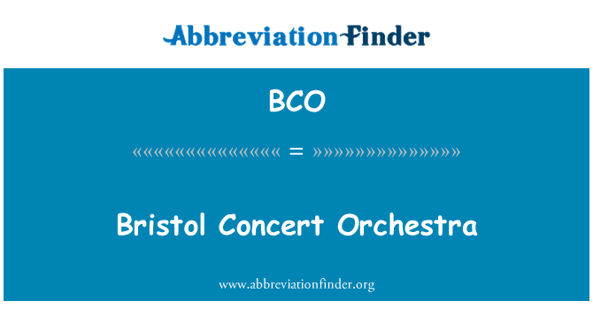 BCO: Bristol Koncert orkestra