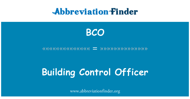 BCO: Edificio de Control oficial