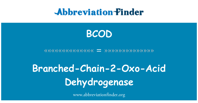 BCOD: Rozvětvené řetěz-2-Oxo kyselina dehydrogenázy