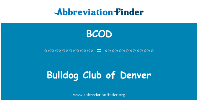 BCOD: Bulldog Club Denver