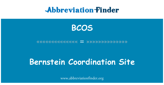 BCOS: 伯恩斯坦協調網站