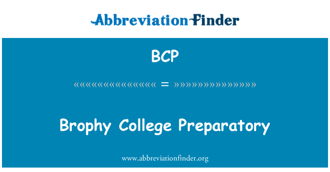 BCP: Brophy College przygotowawcze