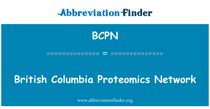 BCPN: Britská Kolumbia proteomiky siete