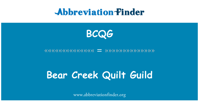 BCQG: Bear Creek peitto Guild