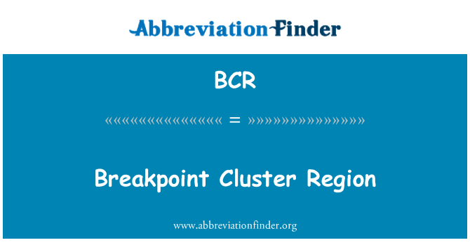 BCR: Breakpoint klynge Region