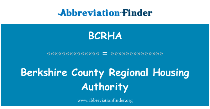 BCRHA: Pihak berkuasa perumahan Berkshire County Regional