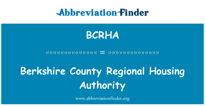 BCRHA: Berkshire County Regional autorità dell'alloggiamento