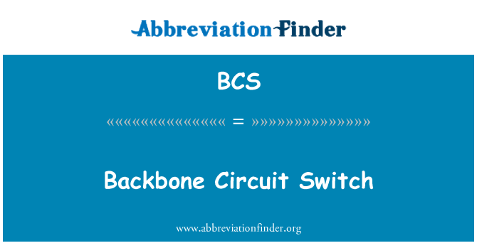 BCS: 骨干电路开关