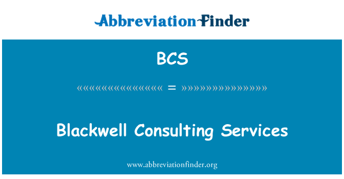 BCS: Blackwell serveis de consultoria