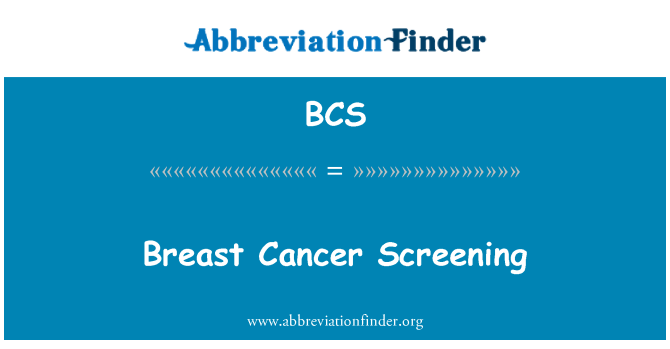 BCS: Cribratge de càncer de mama
