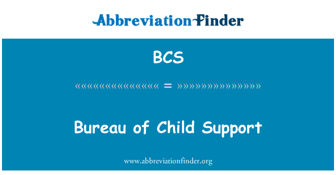 BCS: Bureau of Child Support