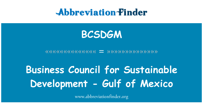 BCSDGM: Business Council for Sustainable Development - golfen