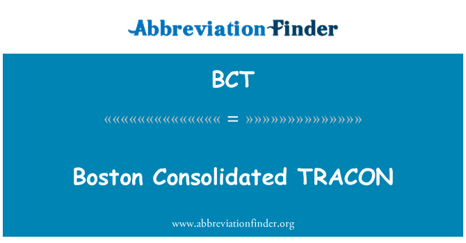 BCT: Bostonu skonsolidowana TRACON