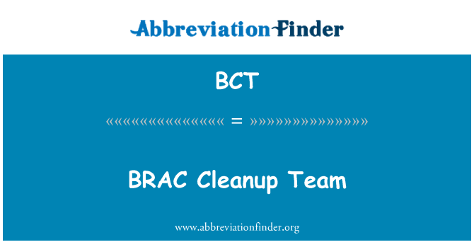 BCT: BRAC Cleanup Team