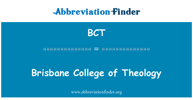 BCT: Брісбен коледжу теології