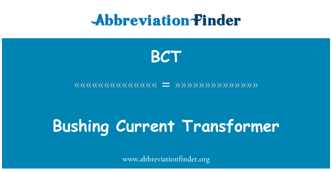 BCT: Bus stroomtransformator