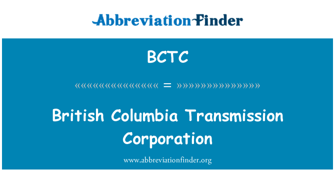 BCTC: Korporazzjoni tat-trasmissjoni tal-British Columbia
