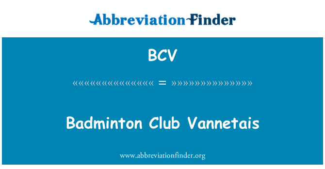 BCV: Vannetais de Club de badminton