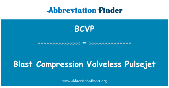 BCVP: Pulsejet Valveless eksplozyon an te konpwesyon