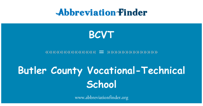 BCVT: Butler County odborné technická škola
