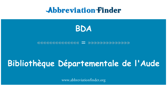 BDA: Bibliothèque Départementale de l'Aude