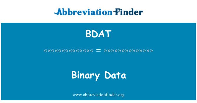 BDAT: Двоични данни