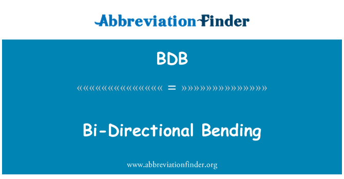 BDB: BI-Directional ohýbání