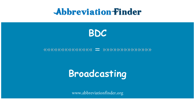 BDC: Radiodiffusion