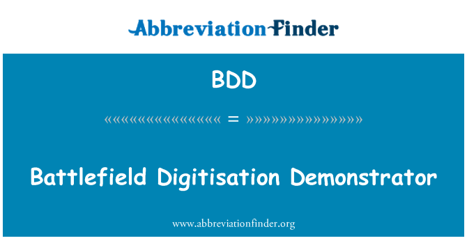 BDD: 전장 Digitisation 논증 자