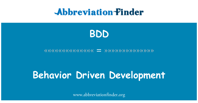 BDD: 行为驱动开发