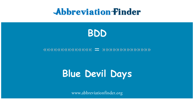 BDD: Blue Devil dagar