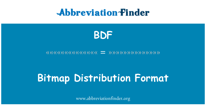 BDF: Растерна графика разпределение формат