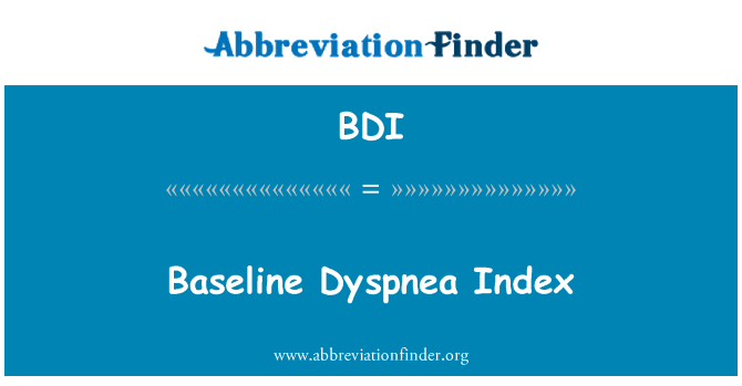 BDI: L-indiċi Dyspnea tal-bażi