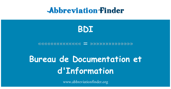 BDI: Bureau de dokumentazzjoni et d'Information