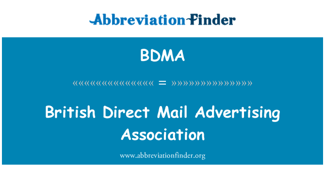 BDMA: Britský Direct Mail reklama asociace