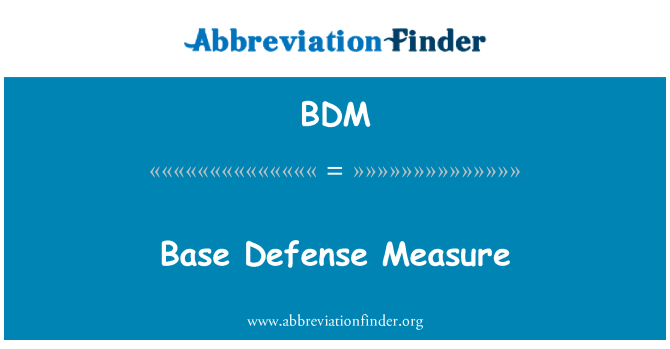 BDM: Basisdefensie maatregel