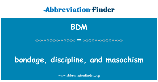 BDM: perhambaan, disiplin dan masochism