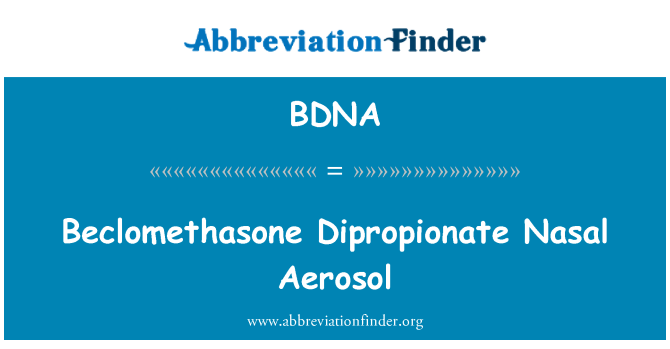 BDNA: Beclomethasone Dipropionate en Aérosols