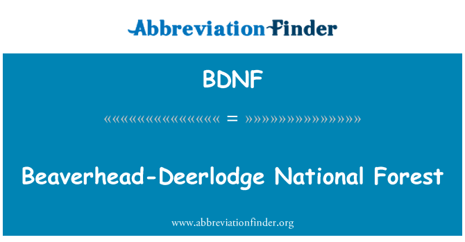BDNF: Beaverhead-Deerlodge národní les
