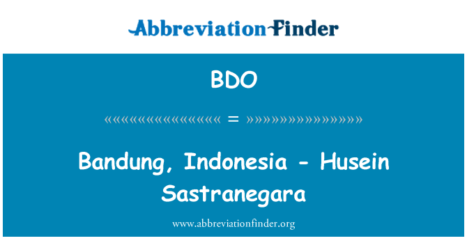 BDO: Bandung, Indonezija - Husein Sastranegara