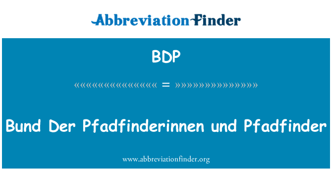 BDP: Bund Der Pfadfinderinnen und Pfadfinder
