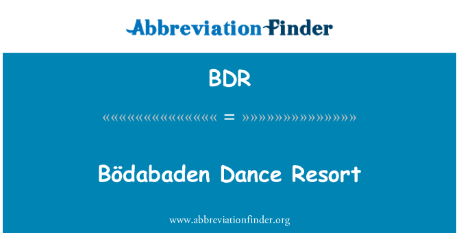 BDR: Bödabaden Dance Resort