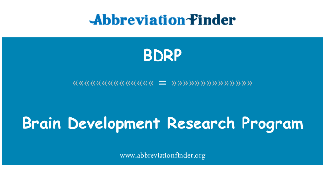 BDRP: Brain Development Research Program