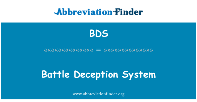 BDS: 戰鬥欺騙系統