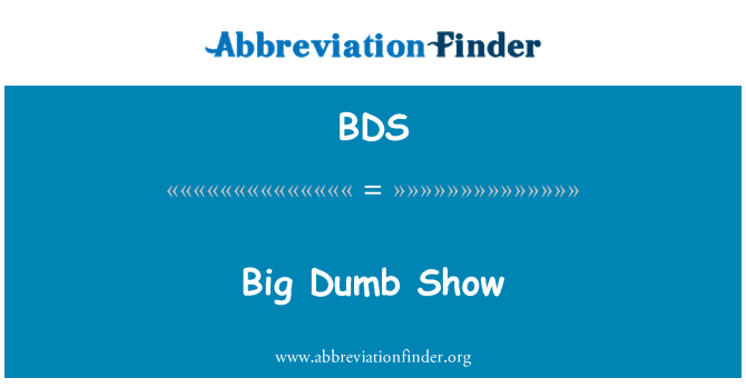 BDS: Store Dumb Show